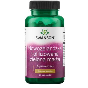 SWANSON Nowozelandzka liofilizowana zielona małża 500mg