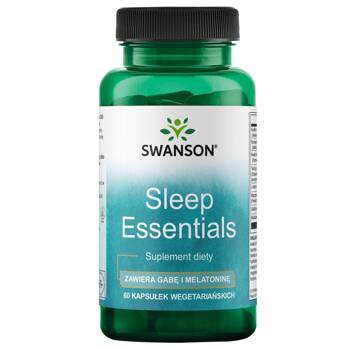 SWANSON Sleep Essentials 60 kapsułek Kozłek Melatonina GABA