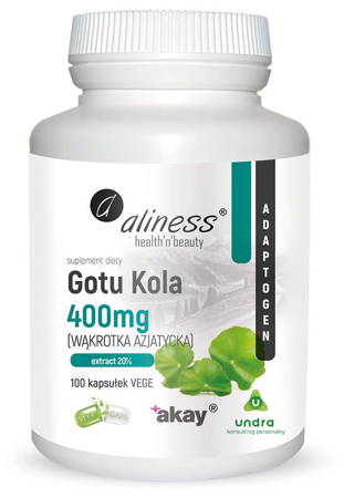 ALINESS Gotu Kola (Centella asiatica, wąkrotka azjatycka) 400 mg x 100 Vege caps