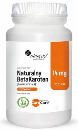 ALINESS Naturalny BetaKaroten 14 mg x 100 tab VEGE