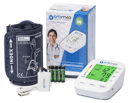 Ciśnieniomierz elektroniczny NARAMIENNY USB OROMED ORO-BP3+ZASILACZ