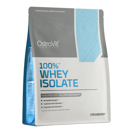 OstroVit 100% Whey Isolate 300 g białko WPI o smaku truskawkowym