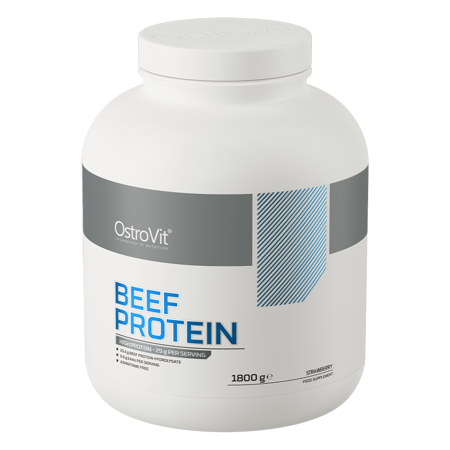 OstroVit Beef Protein 1800 g smak truskawkowy