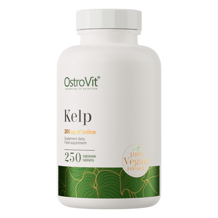 OstroVit KELP 250 tab. NATURALNY JOD, tarczyca 200 mcg JODU