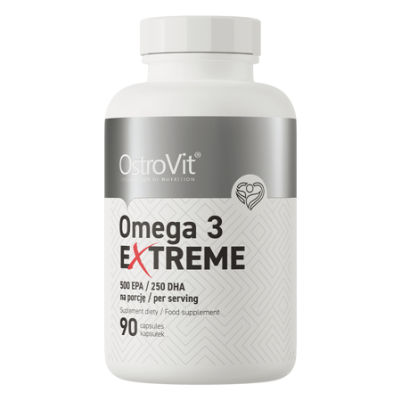 OstroVit Omega 3 Extreme 90 caps ODPORNOŚĆ EPA 500 mg DHA