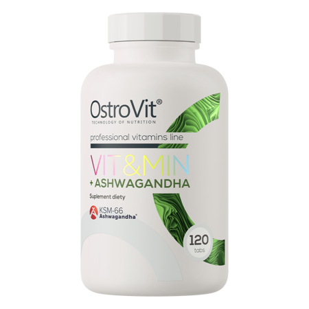 OstroVit VIT&MIN + Ashwagandha 120 tabletek