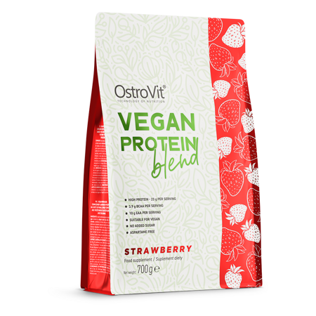 OstroVit Vegan Protein Blend 700 g truskawkowy