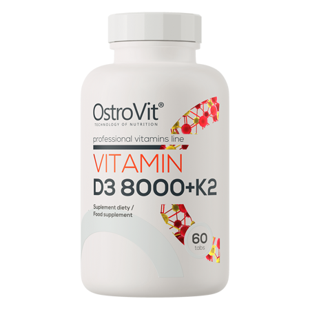 OstroVit Witamina D3 8000 IU + K2 60 tabletek