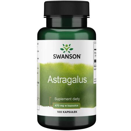 SWANSON Astragalus 470mg 100 kapsułek Traganek Odporność Wzmocnienie