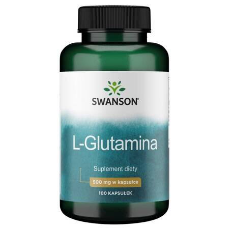 SWANSON L-glutamina 500mg 100 kapsułek Glutamina Jelita Trawienie