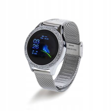 Smartwatch zegarek elektroniczny Oromed ORO-SMART CRYSTAL SILVER