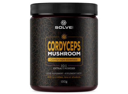 Solve Labs Cordyceps sinensis 10:1 Mushroom Powder 100g